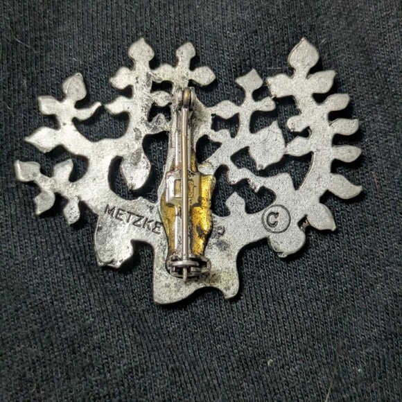 Metzke Pewter Lemon Tree Pin Brooch - Picture 2 of 2